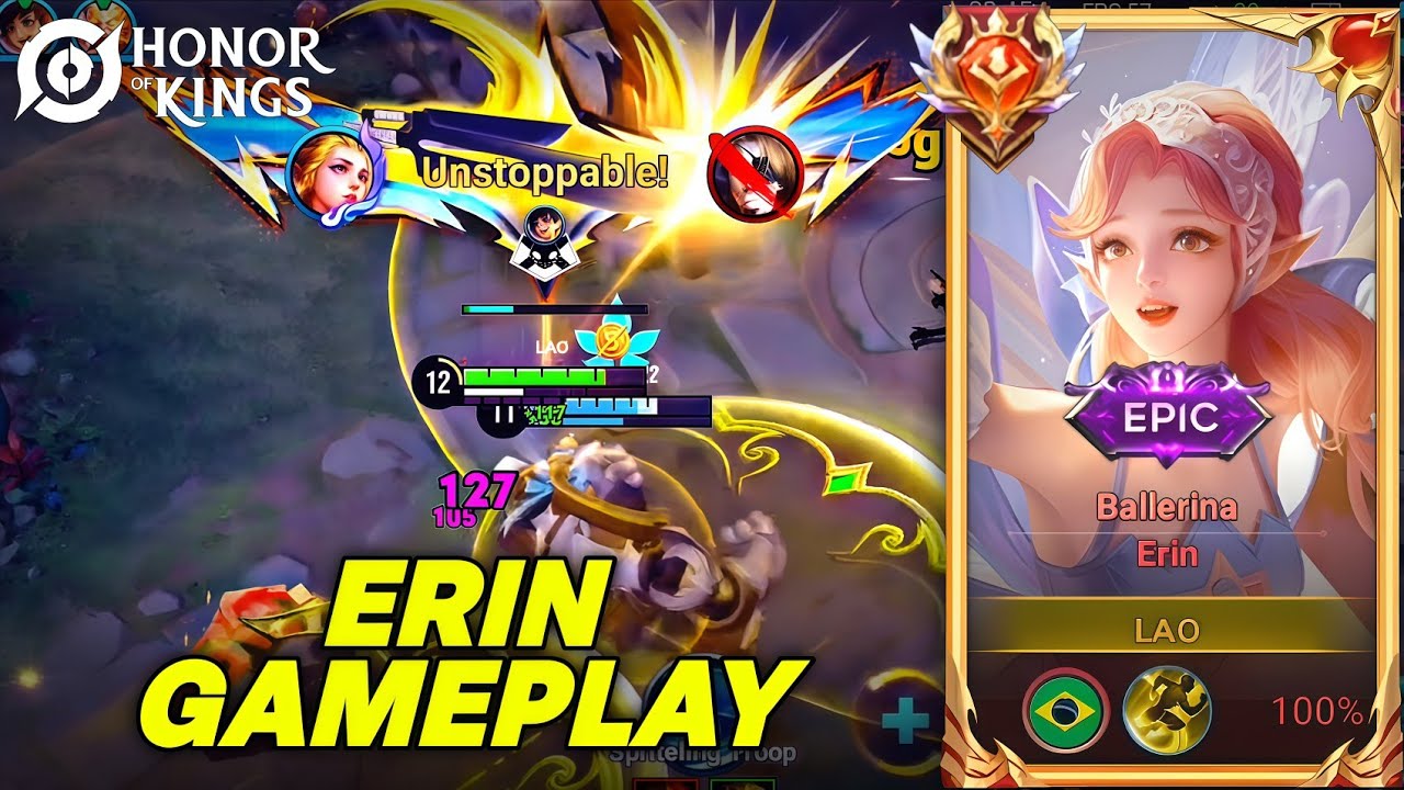 Игровой процесс на Erin Farm Lane – Безопасное давление – Honor Of Kings