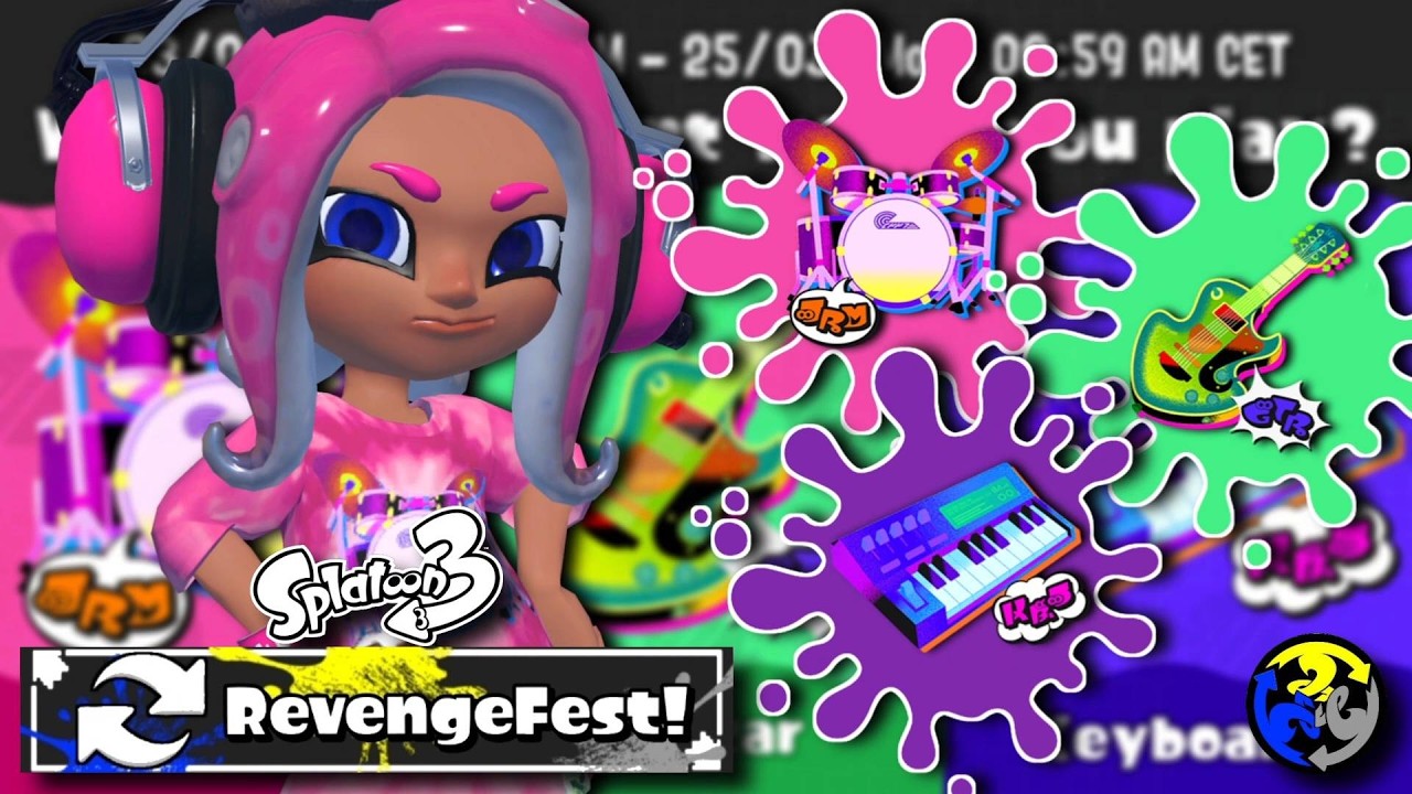 Splatoon 3 Splatfest Battles! | Drums vs. Guitar vs. Keyboard (RevengeFest)