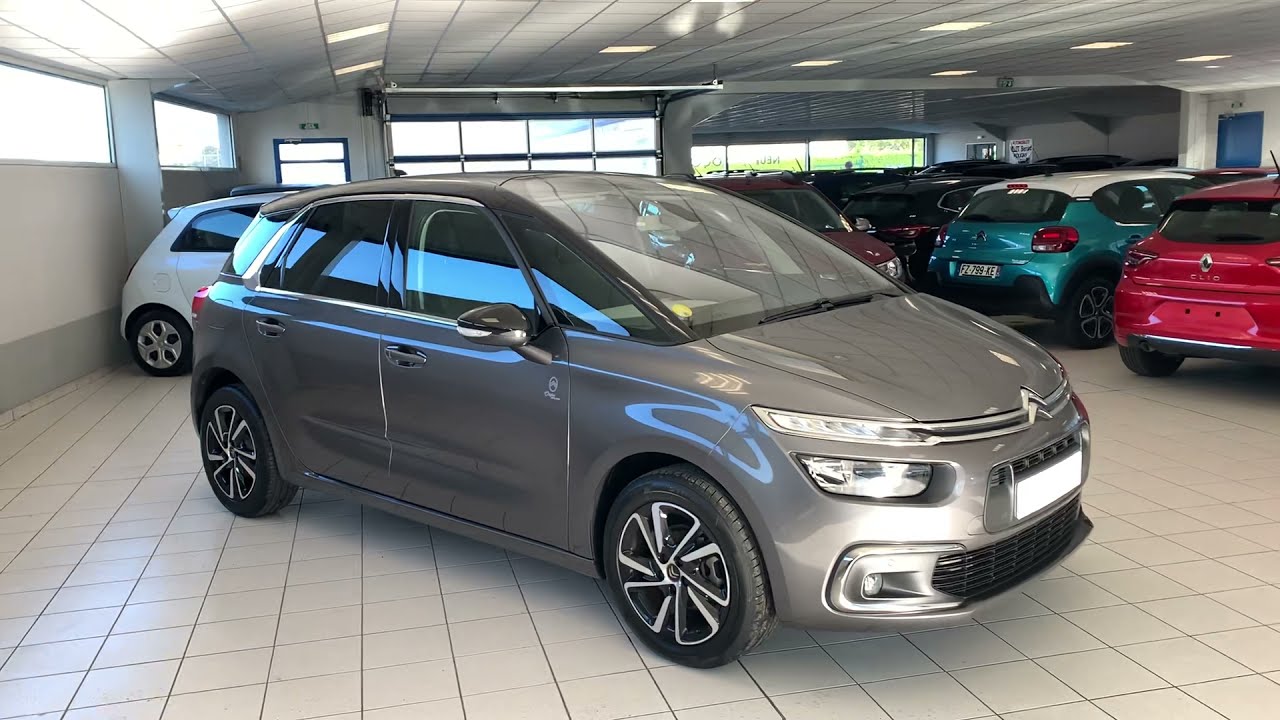 Présentation CITROËN C4 SPACETOURER BLUEHDI 130 ch ORIGINS GRIS PLATINIUM TOIT NOIR