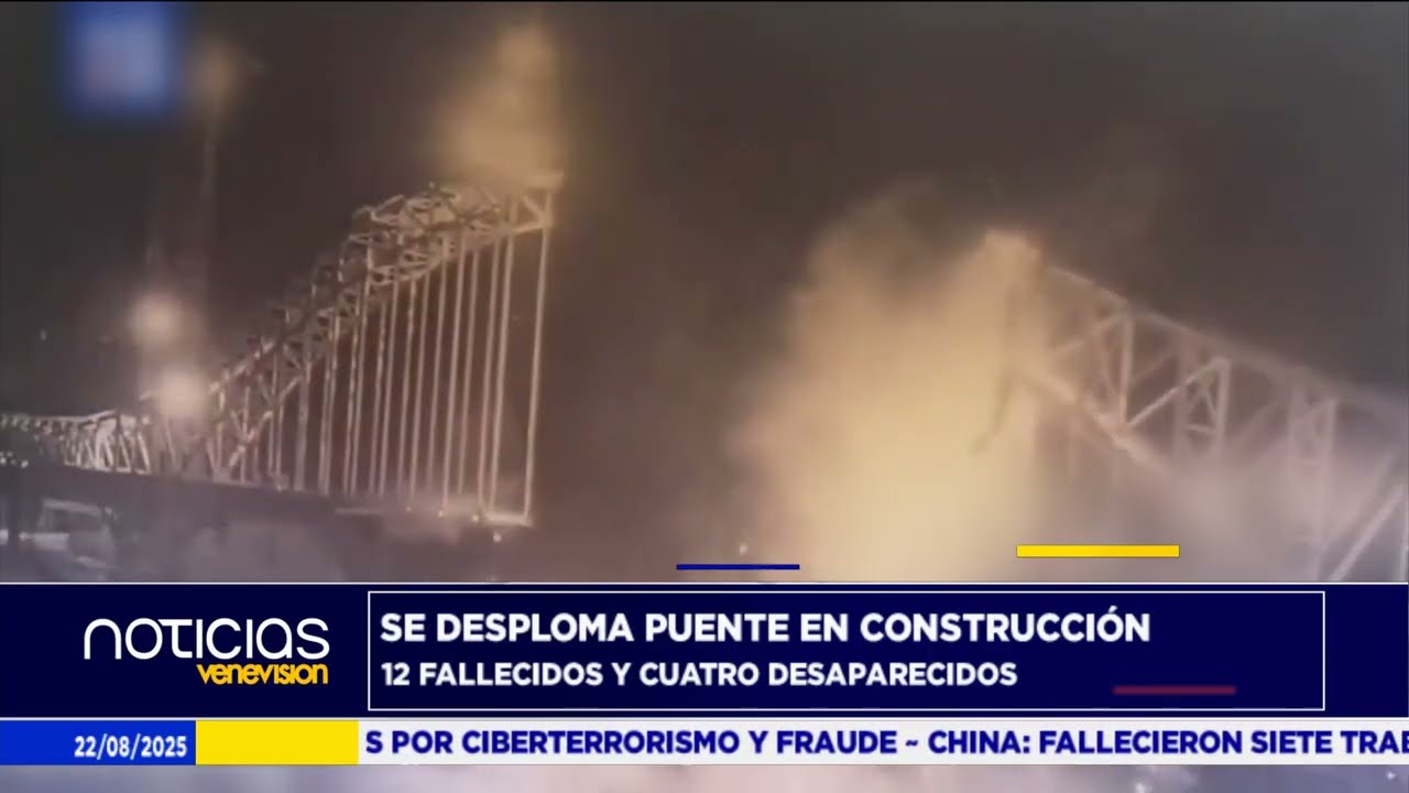 Tragedia en China: Colapsa puente en construcción y deja 12 muertos