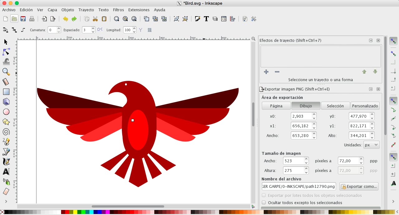 INKSCAPE 57 - Como trazar un pájaro para un logo o proyecto creativo.