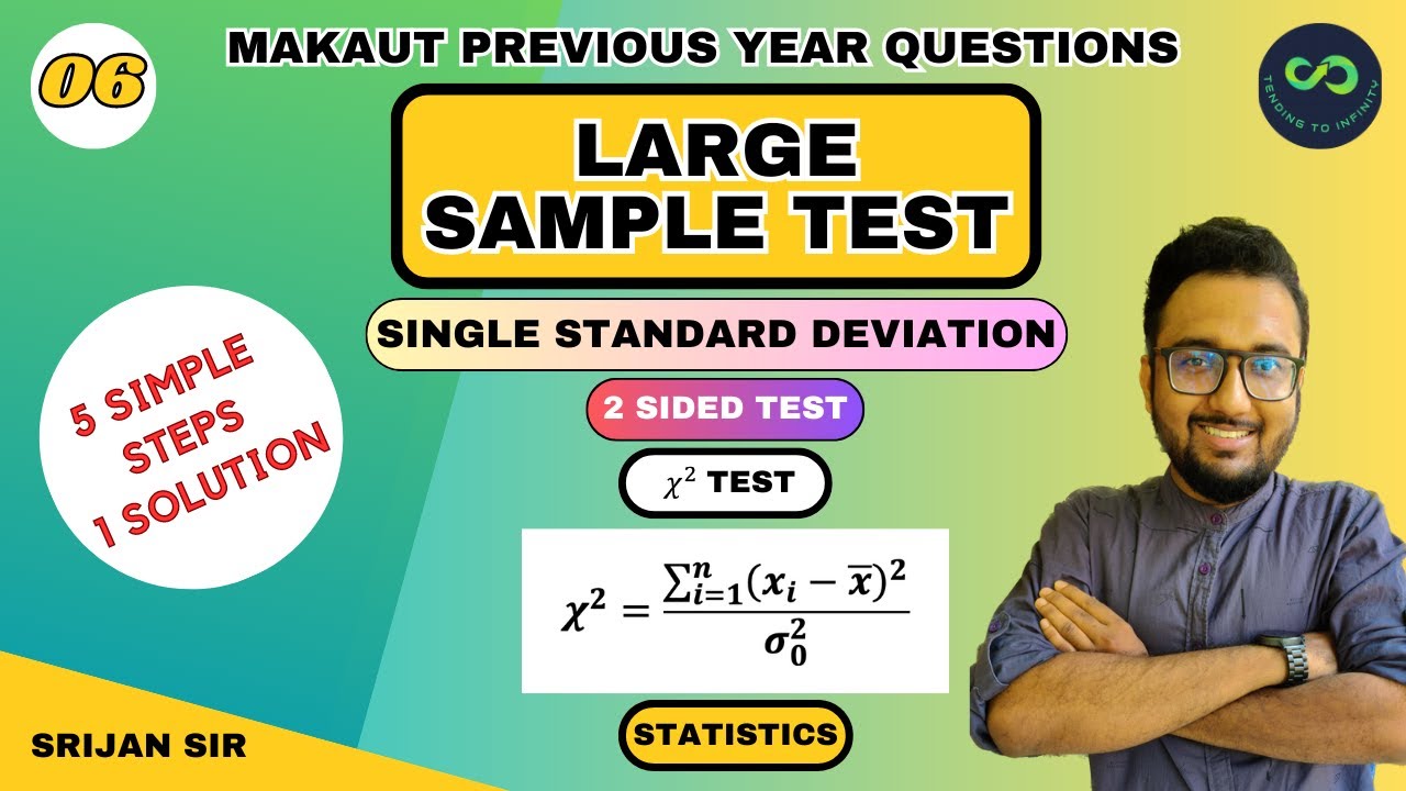 Large Sample test for Single Standard Deviation |  Test of Significance | 2 Tailed Test | Statistics