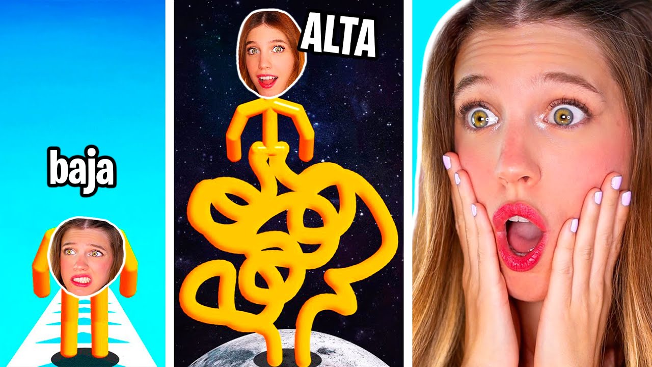 LA PERSONA MÁS ALTA DEL MUNDO en SIMULADOR DIFÍCIL 😱 NOOB vs PRO vs HACKER en Tall Man Run!!
