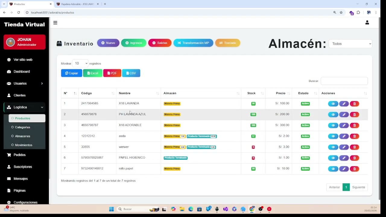 Creé una Tienda Virtual para Transformar Materia Prima y Automatizar Ventas 💰 - Tienda Virtual 2026