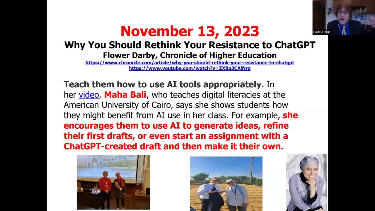 How Faculty Can Harness Generative AI for Enhanced Learning - Curtis J. Bonk