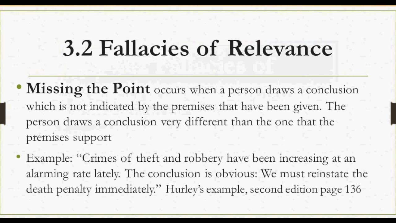 3.2 Fallacies Of Relevance Part 2