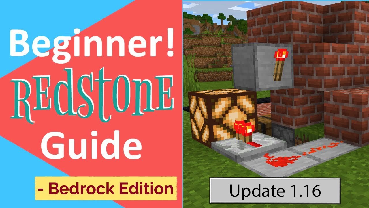 Minecraft 1.16+ Redstone Tutorial for MCPE & Bedrock!!