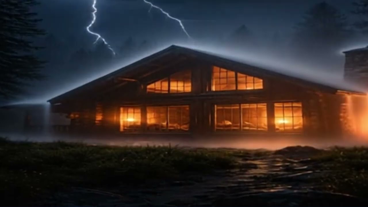 8 Minutes of Rain and Thunder in a Cozy Cabin