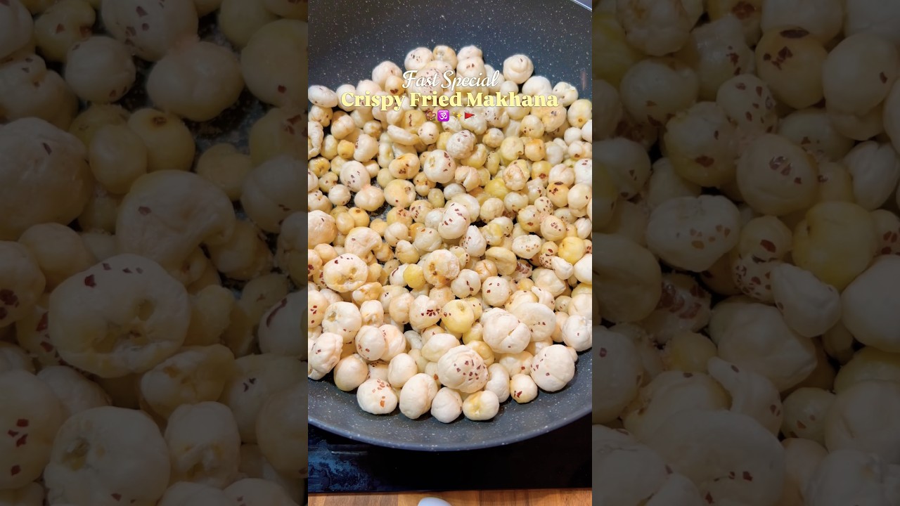 Crispy Makhana for Vrat✨| 2-Min Fasting Snack |Navratri Special #shorts#makhana#snacks#upwasrecipes