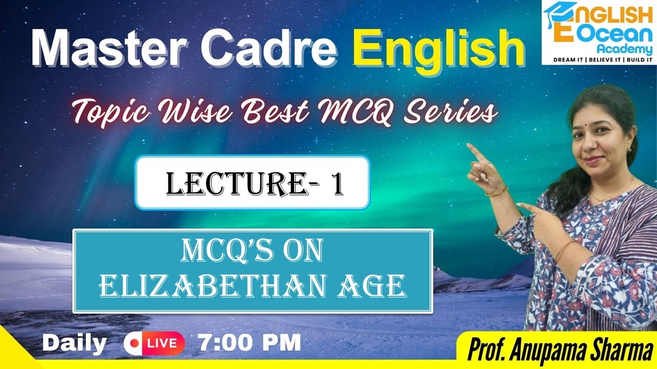 Master Cadre English Preparation | MCQ Lec 1 | English Ocean Academy #englishbyanupamamam