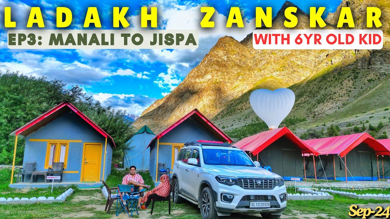 Ladakh Roadtrip 2024 with 6Yr Old Kid | EP3: Manali to Jispa | 
