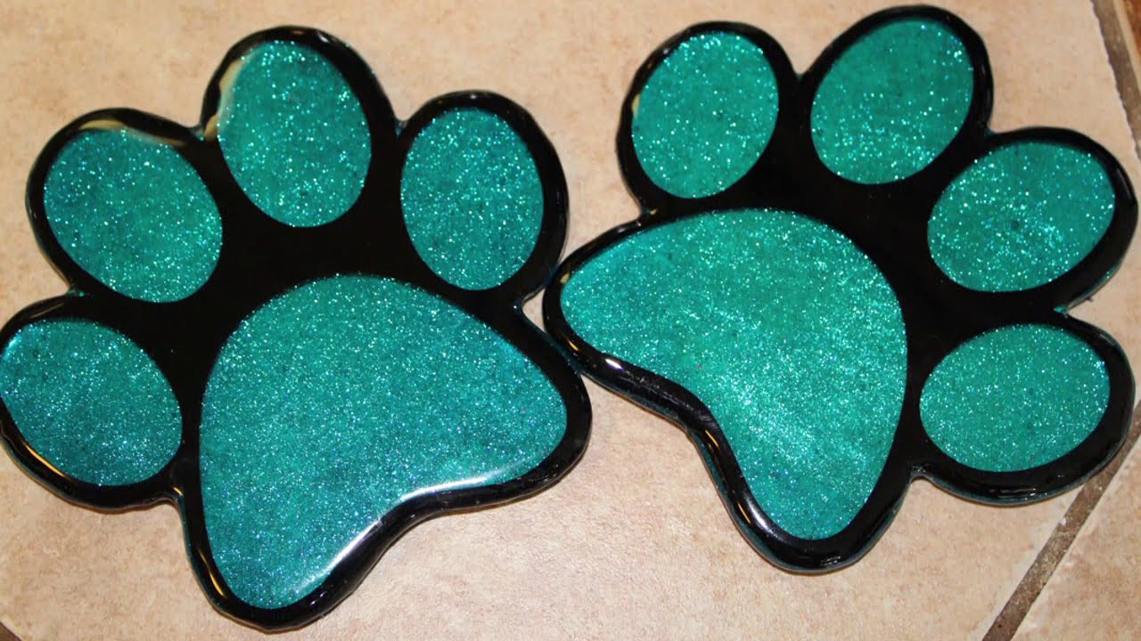 Puppy Paw Resin Coasters
