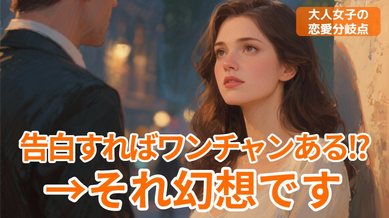 なぜ告白は失敗するのか？男が最後にすがる勘違い【大人女子の恋愛分岐点】