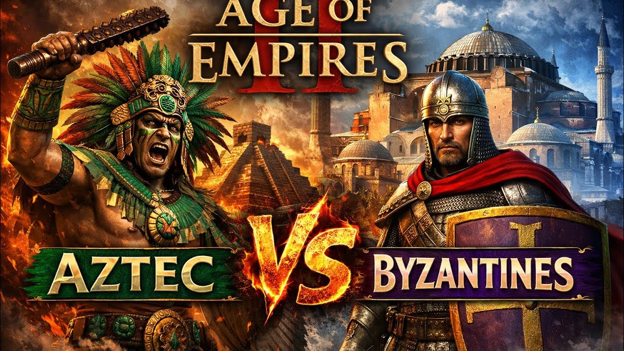 Age of Empires II Aztec vs Byzantines