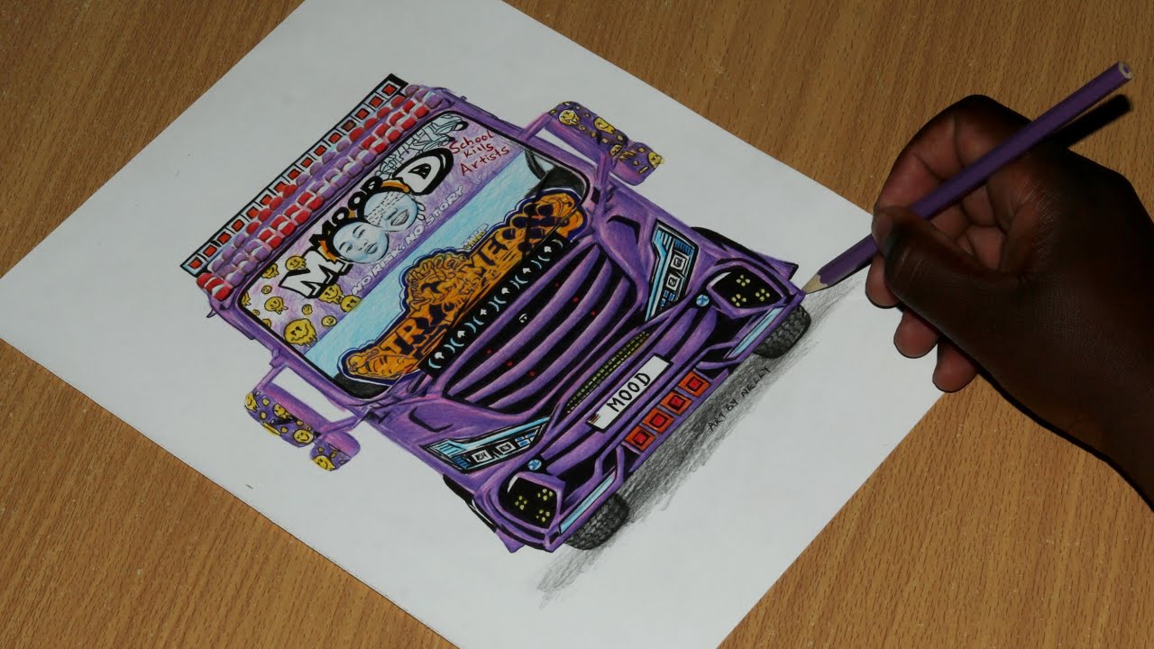 Drawing Mood Nganya - Mood Matatu - Matatu Culture Kenya 