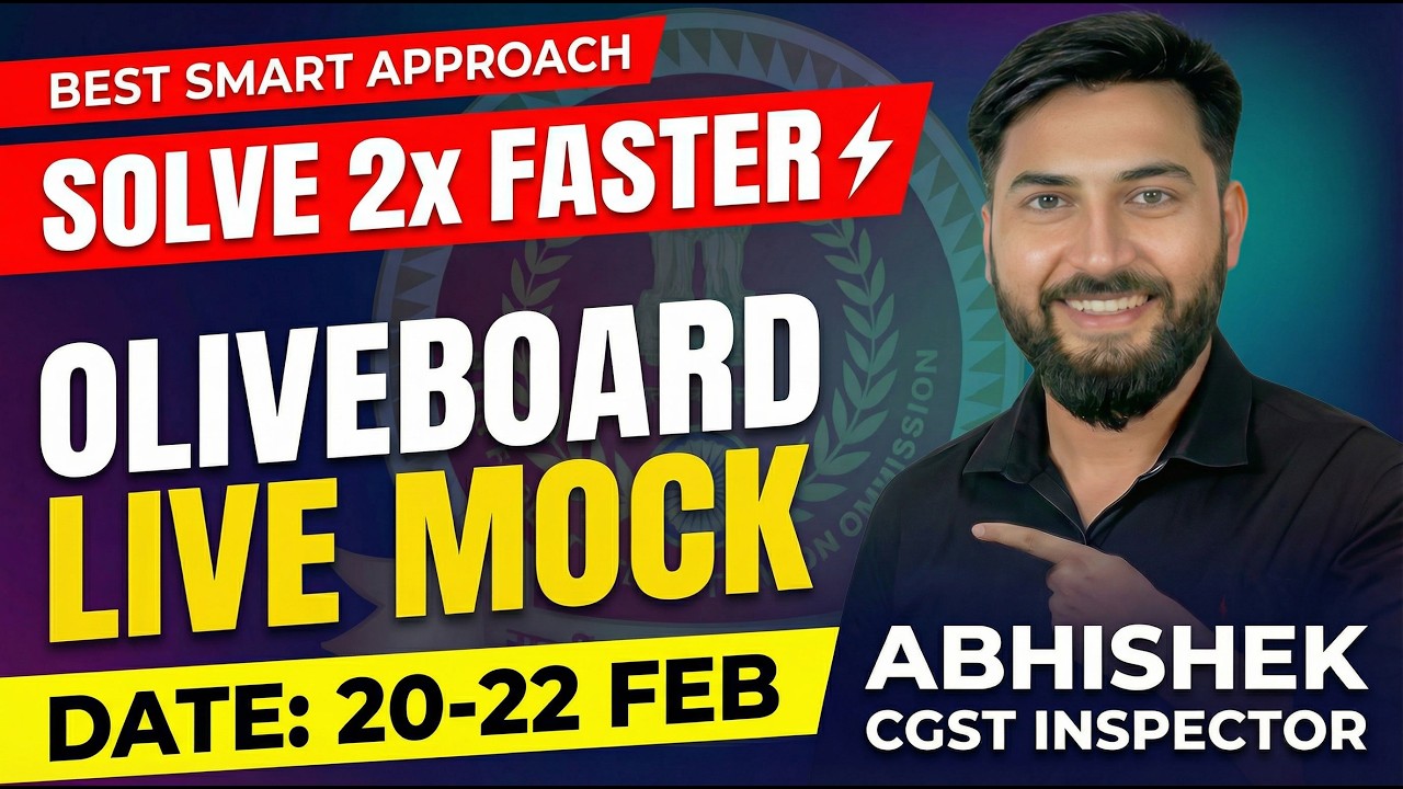 🚀 Solve 2X faster! Oliveboard SSC CGL Live Mock Analysis (Feb 20-22) | Fastest Math Tricks