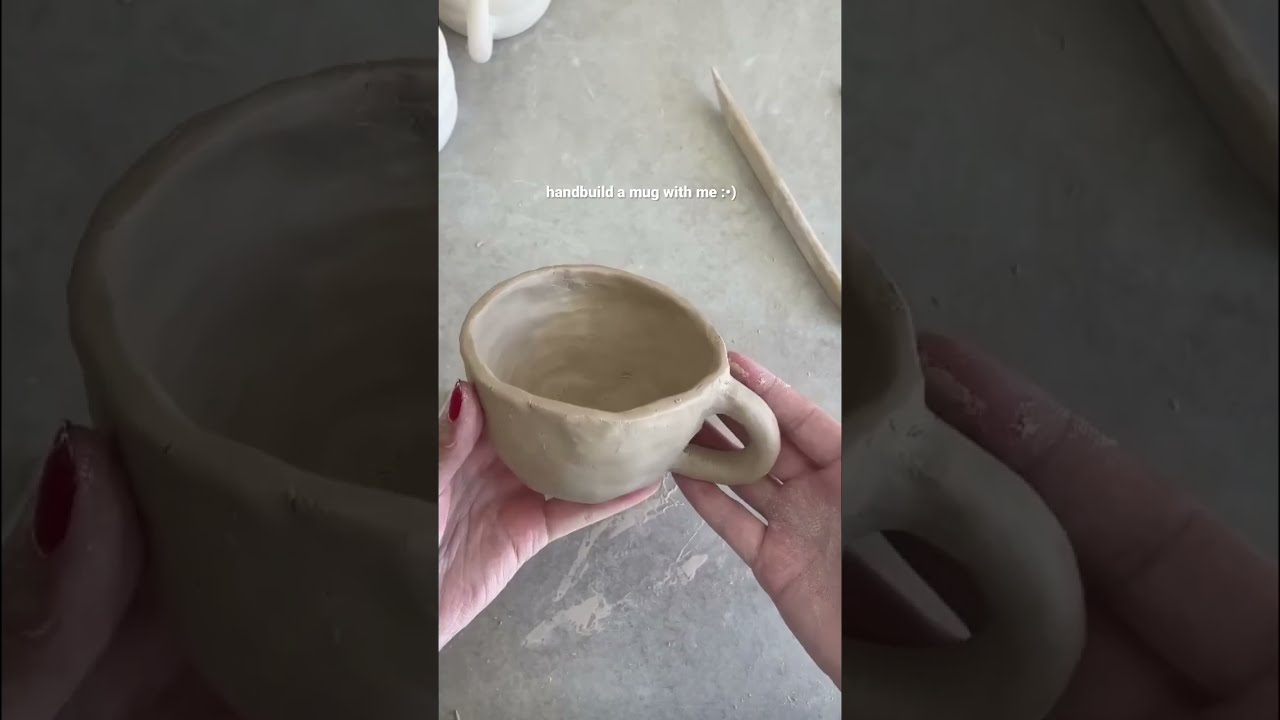 ceramics at home 💗 making a pinch mug