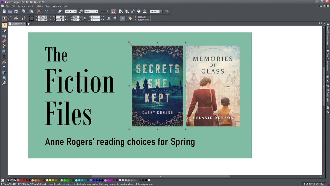 How to Design a book promotion banner blog image | Xara Design Timelapse