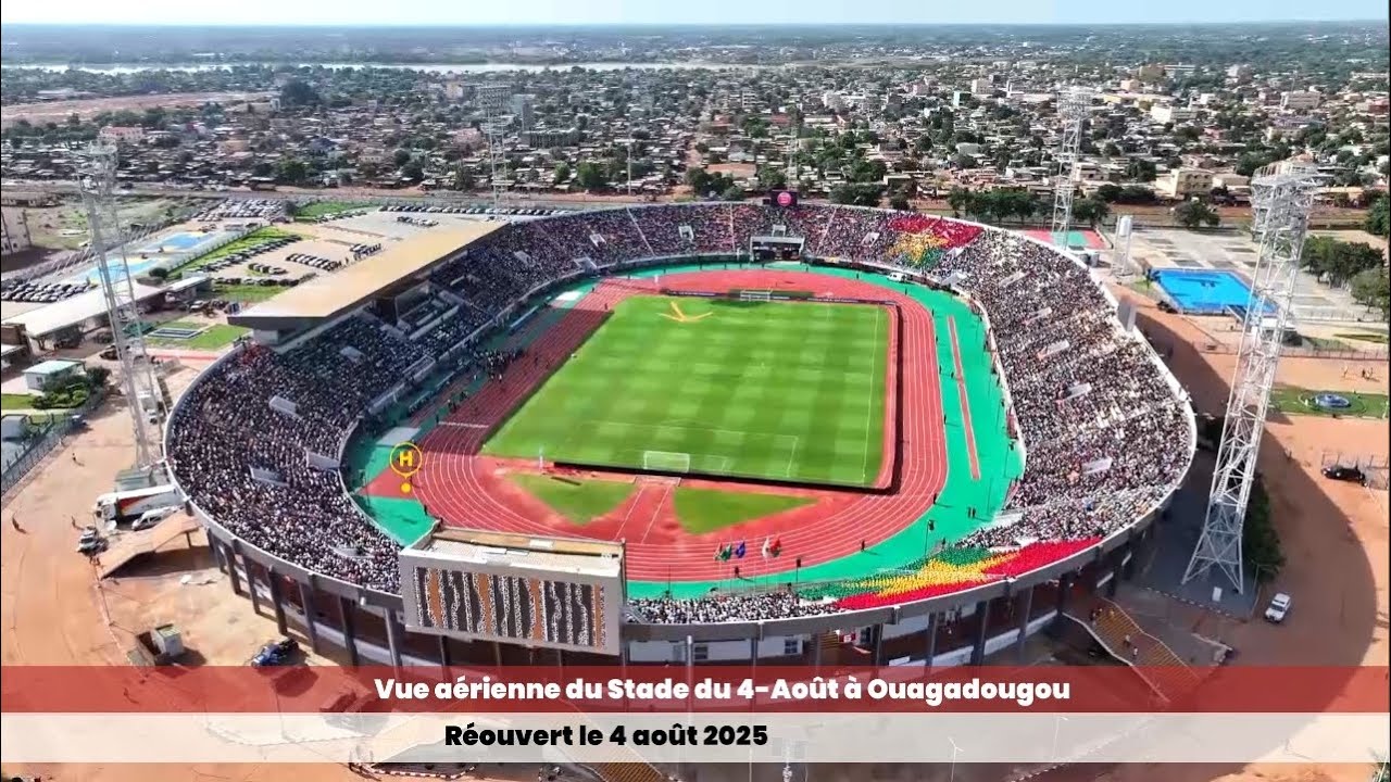 Burkina Faso : Le Stade du 4-Août en vue aérienne 