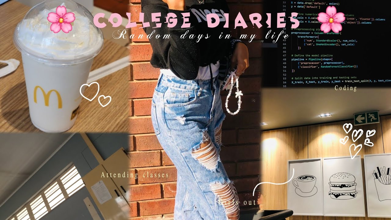 ~College Diaries 🌸🫧💌 || days in my life~🐰🤍Lunch~🍦🎀classes ~ 🧚‍♀️🧋errands &more🧸💖