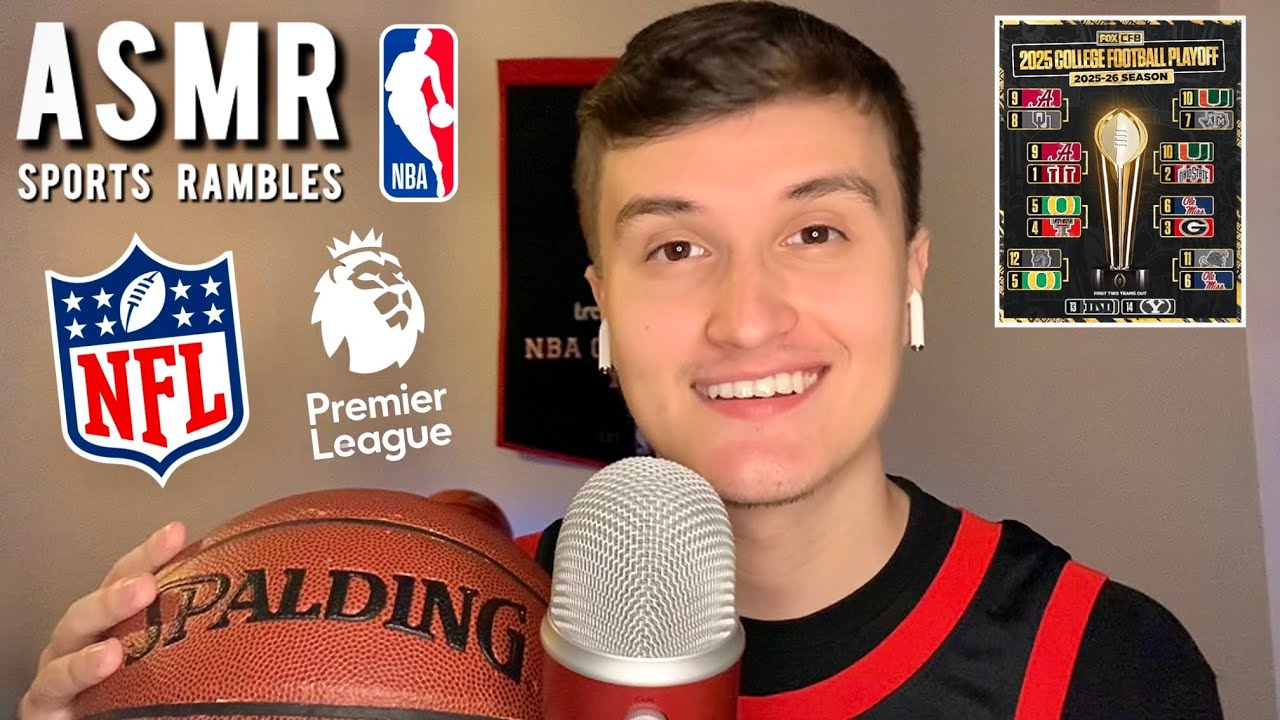 ASMR | Шепот обо всем, что связано со спортом, чтобы помочь вам заснуть 😴🏀 (НБА, НФЛ, Премьер-лига)