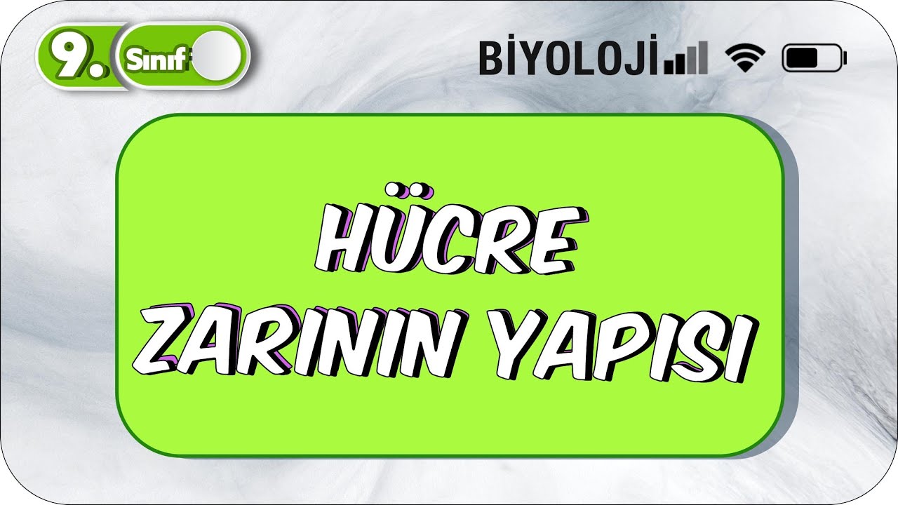 Hücre Zarının Yapısı | Öğrenme Garantili Özet Anlatım  #2023