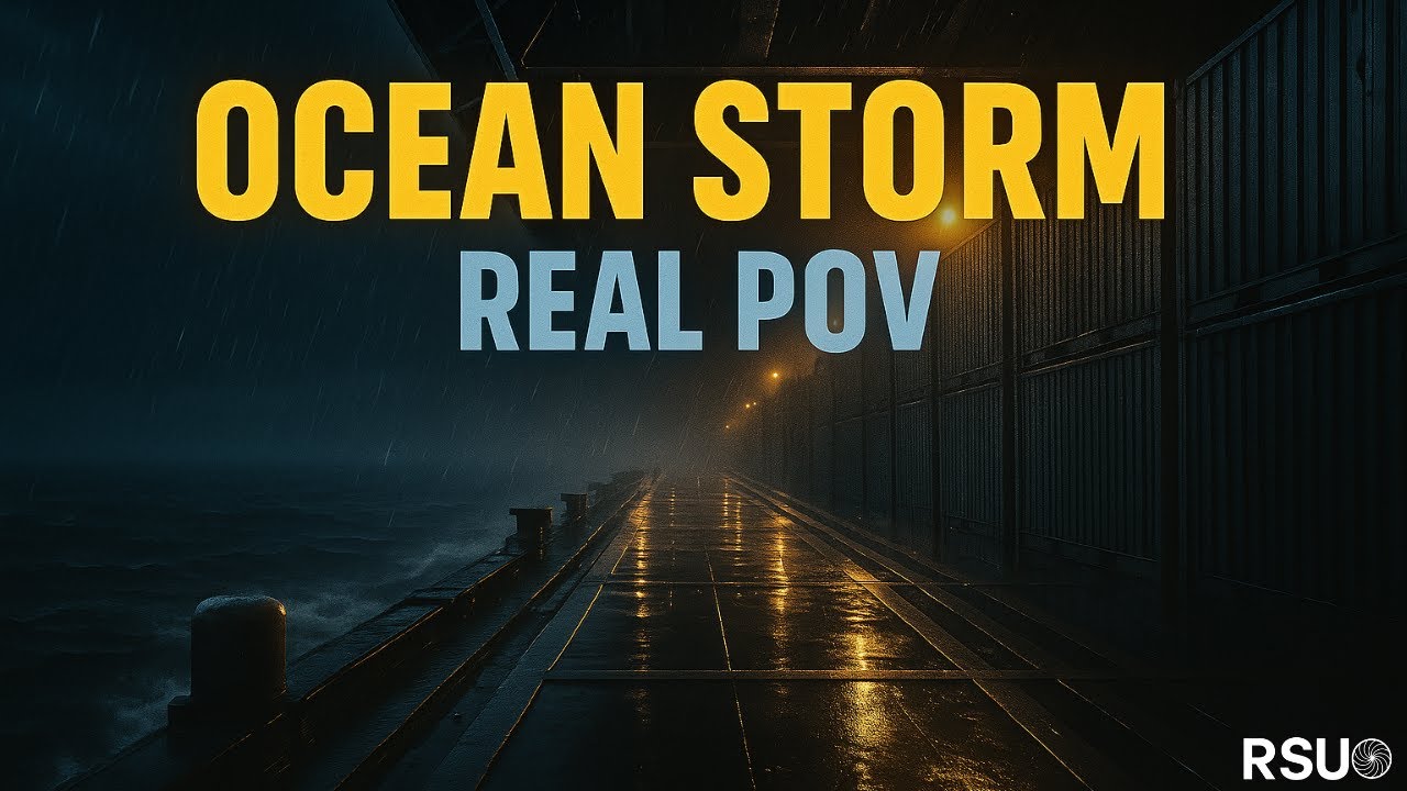 Atlantic Ocean Storm Rain | Dangerous Sea Waves for Deep Sleep, Focus & Relaxation (Real POV)
