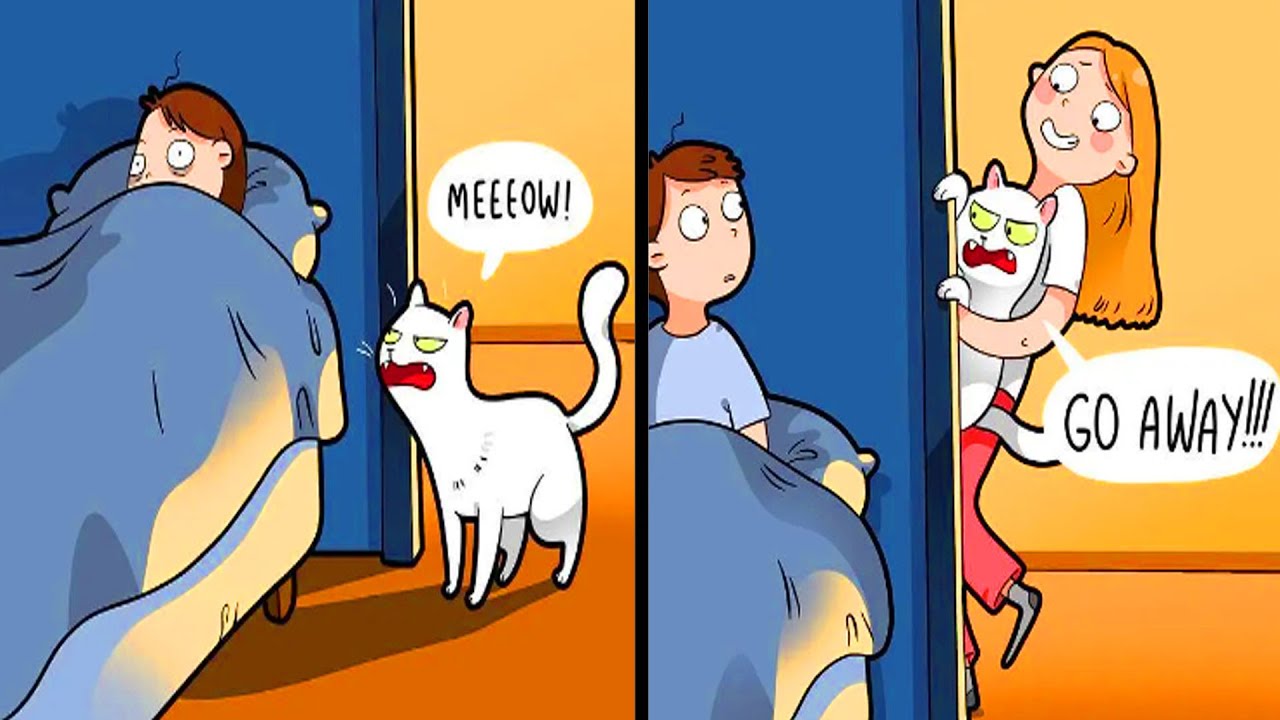 Artist Illustrates What It’s Like To Live With A Cat In Comics || Funny Cats #2