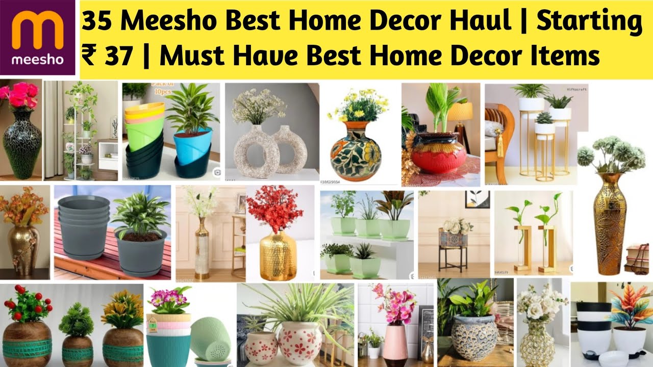 35 Meesho Best Home Decor Haul | Starting   ₹ 37 | Must Have Best Home Decor Items | 35 Vase Haul |