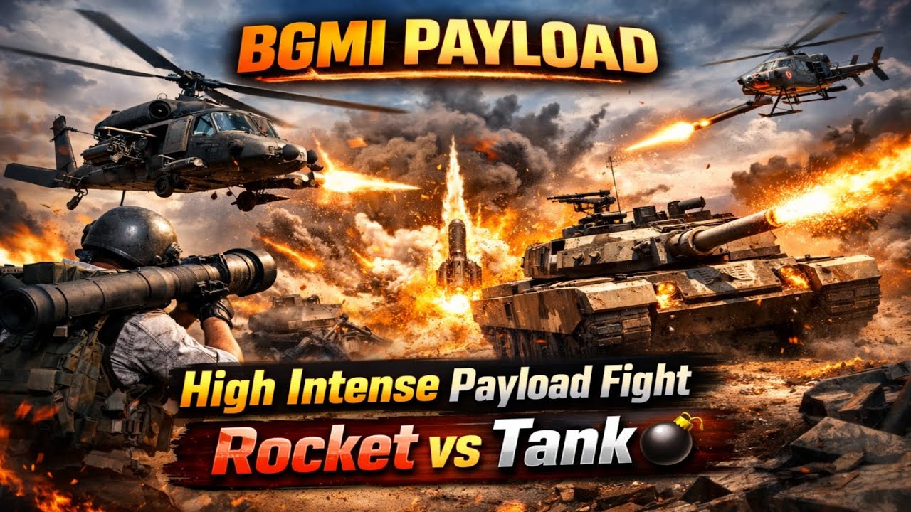 🚁 High Intense Payload Fight | Rocket vs Tank 💣 | BGMI Payload Gameplay