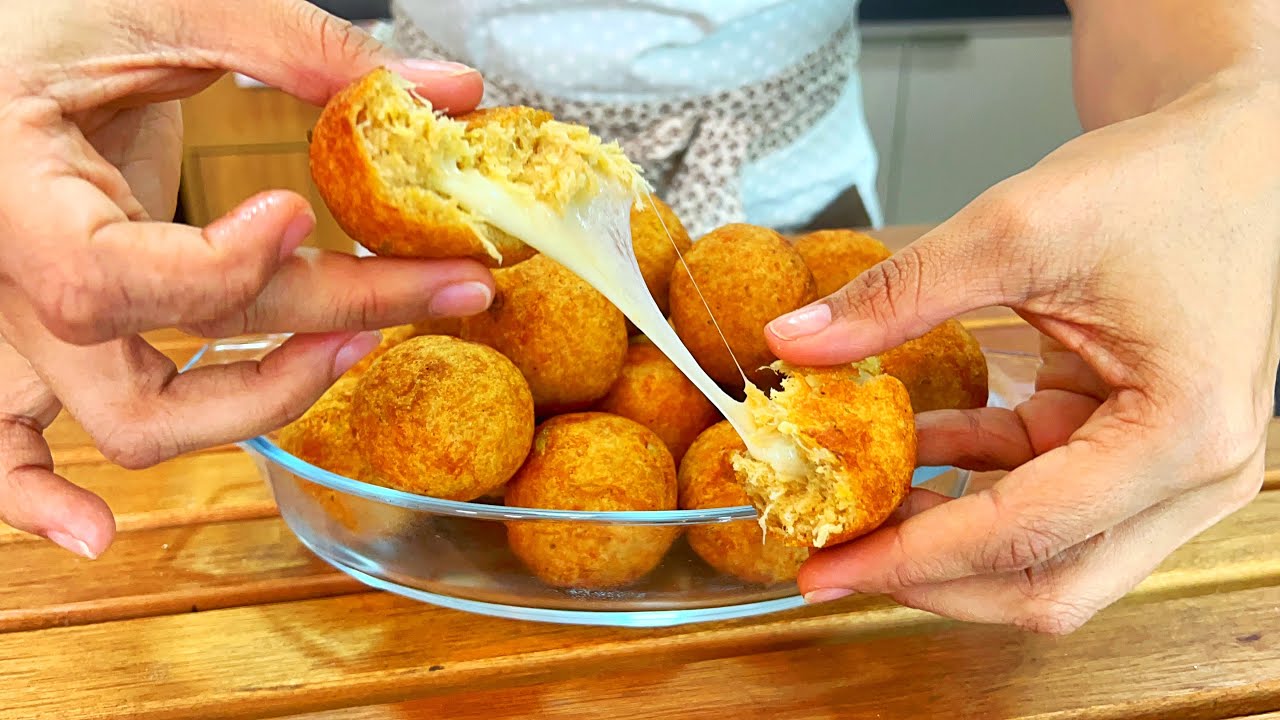 BOLINHO DE FRANGO COM QUEIJO | fácil rápido e saboroso