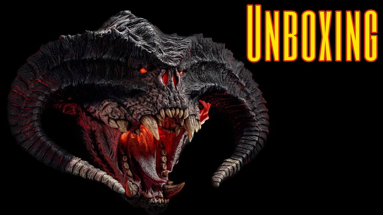 Unboxing life size bust 1/1 Balrog Lord of the Rings | Queen Studios