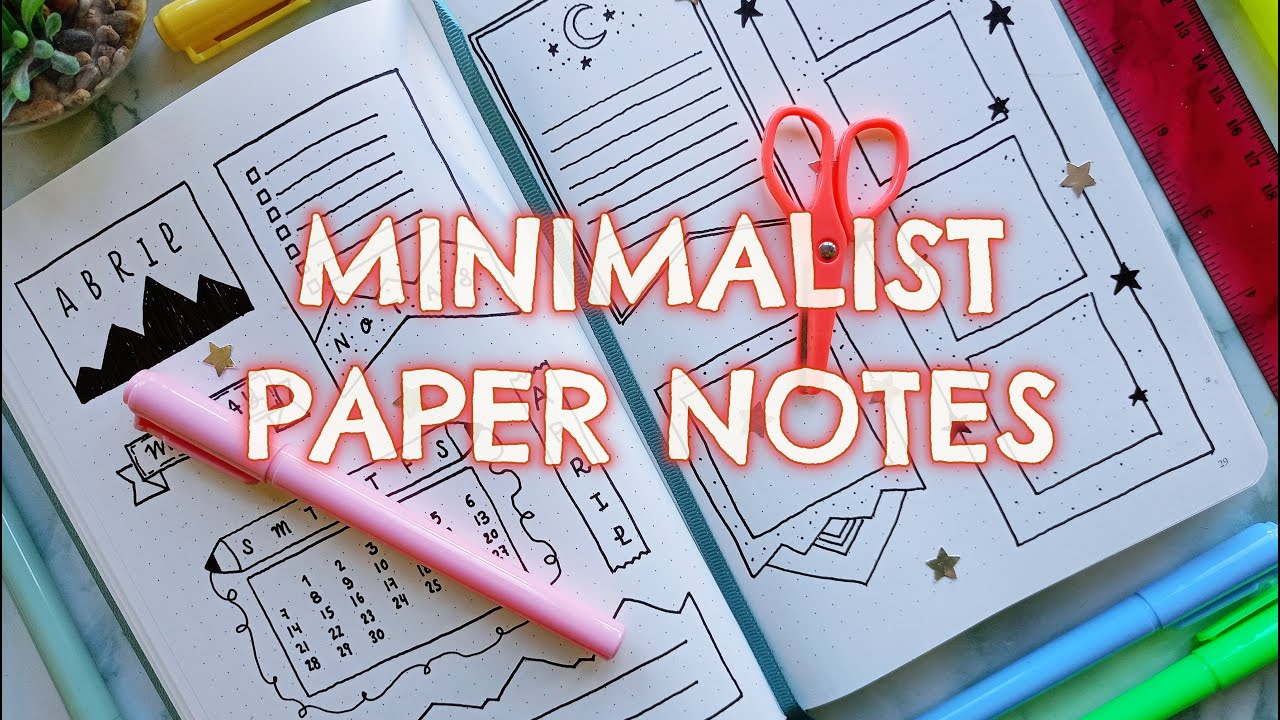 PAPER NOTES IDEAS🌷 MINIMALIST BULLET JOURNAL IDEAS 🐼 BLACK & WHITE DOODLE FRAMES