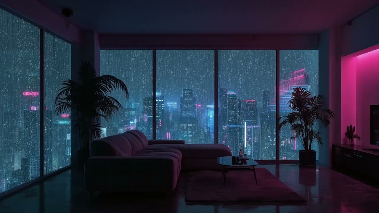 🌙 Gentle Rain and Thunder at Night ⛈️ Stress Relief Storm Sounds
