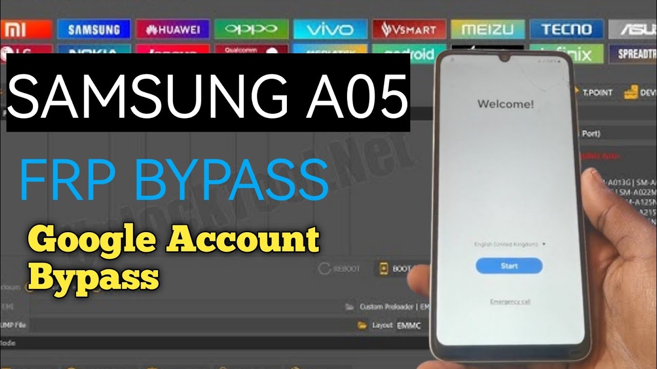 Samsung A05 SM A055F FRP Bypass Unlock tool