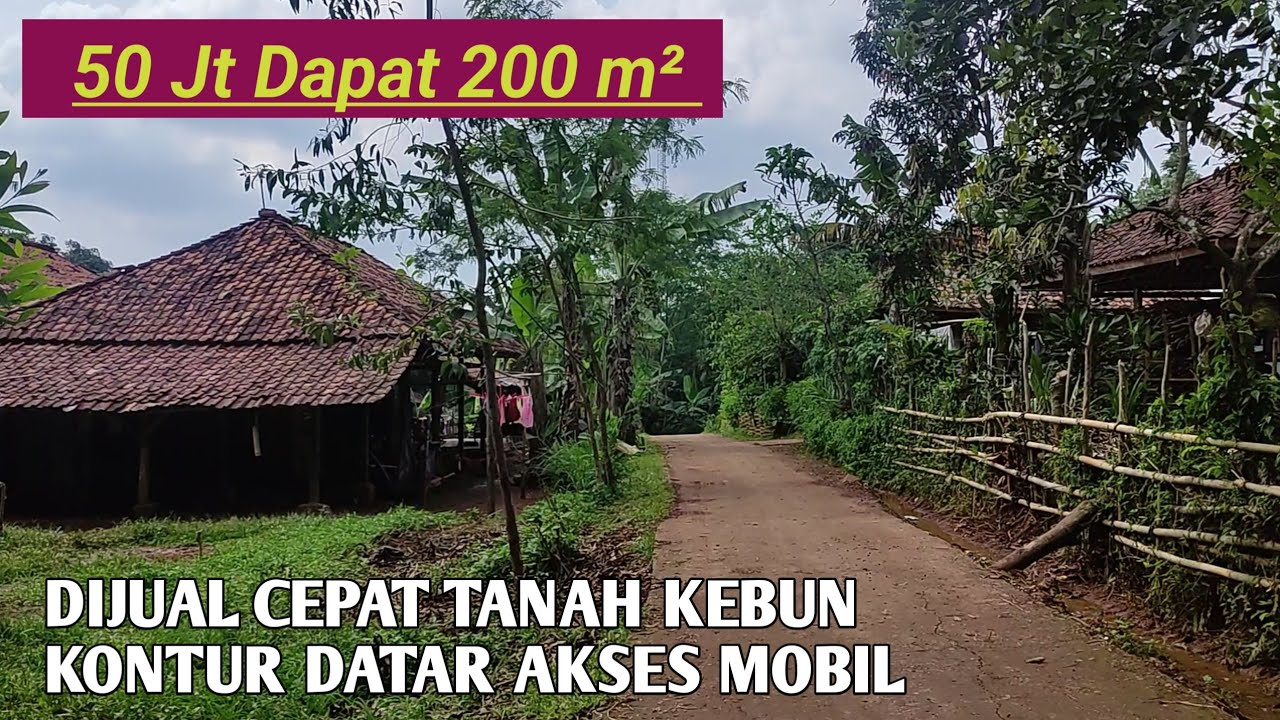 Tanah Dijual Murah Akses Mobil 50 jt Dapat 200 meter Lokasi Pinggir Kota Nyaman Untuk Rumah Tinggal