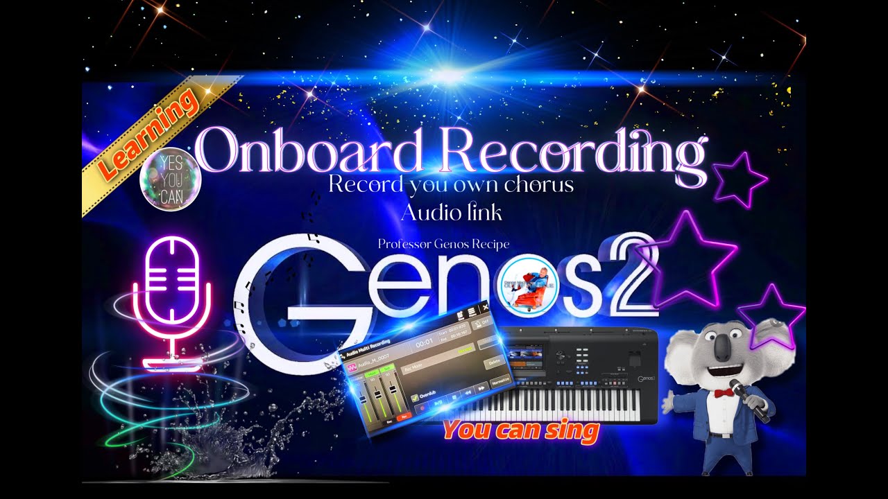 Onboard  simple audio recording on genos2 Yamaha, audio link recording arranger genos