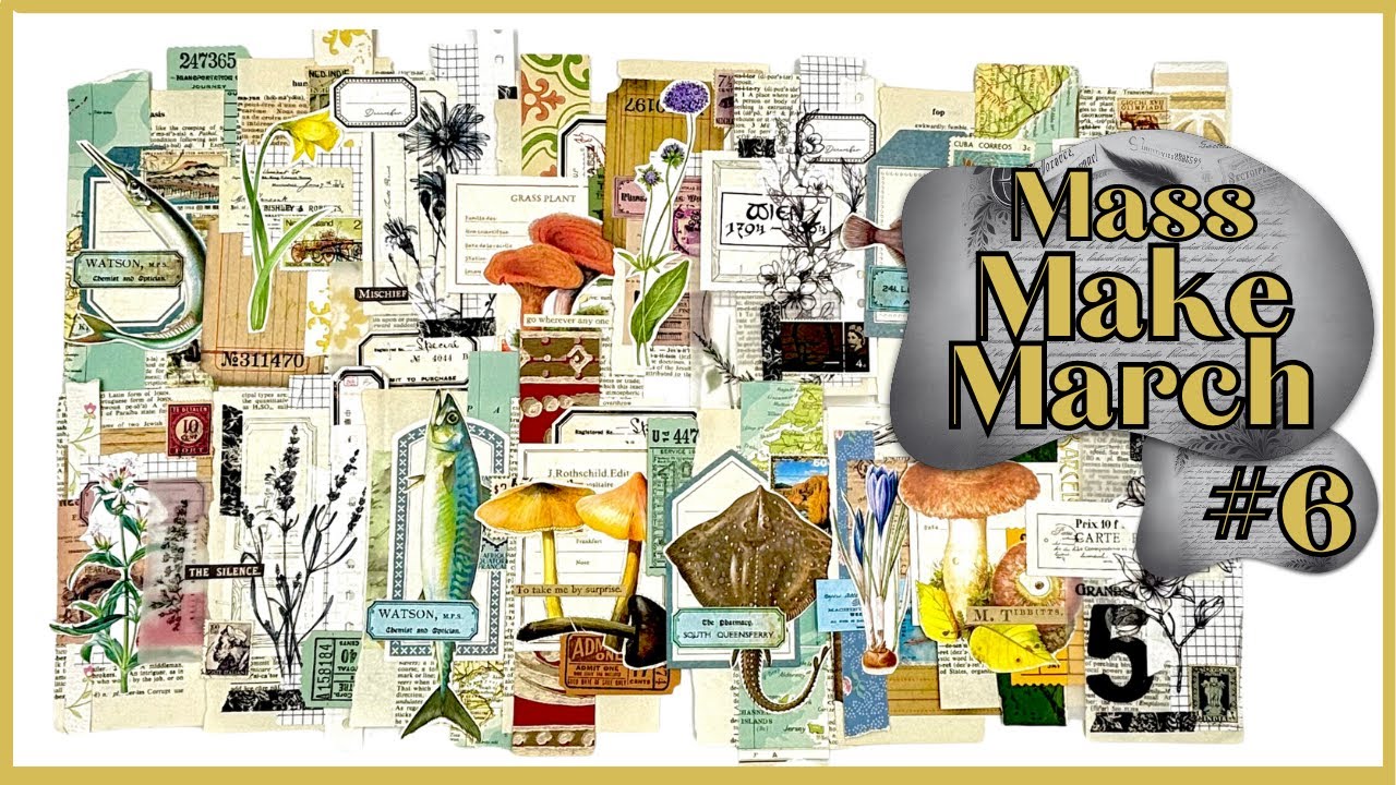«MASS MAKE MART #6: Превращаем бумажные обрезки в сокровища — 16 коллажей!»