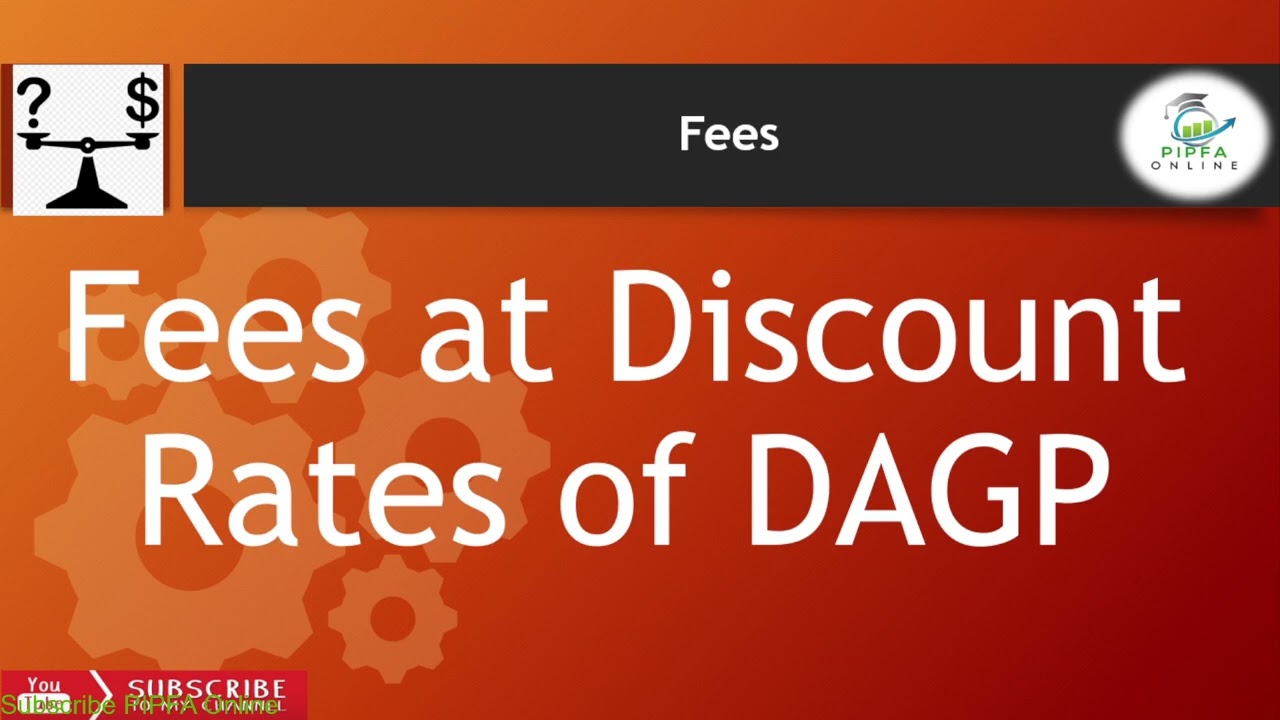 Fee Schedule PIPFA Public Sector DAGP October 2025 Session 2025 PIPFA Online