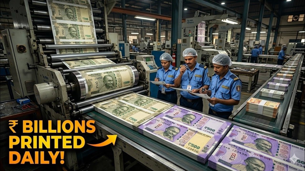 How Indian Rupee Notes Are Made | Inside India's Money Factory