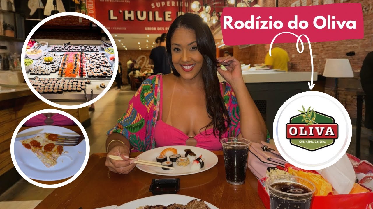 Pizza, buffet liberado, churrasco e comida japonesa