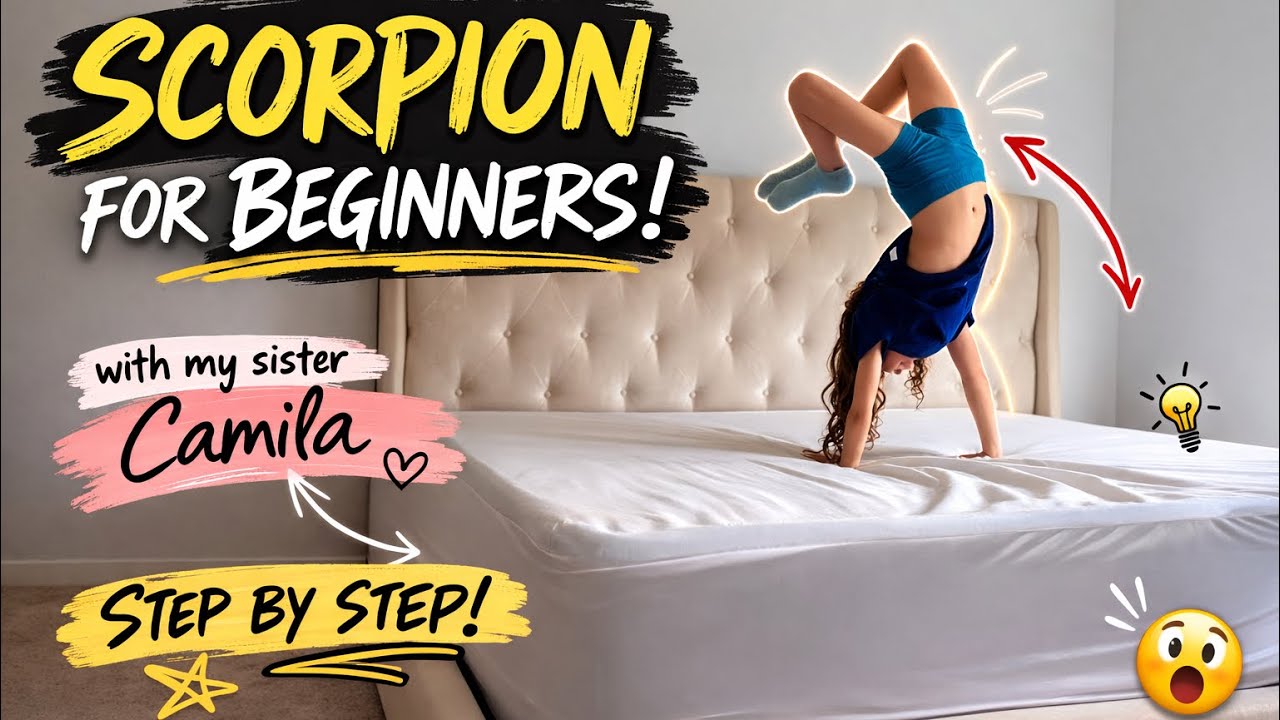 Learning the Scorpion step by step with my sister 💪✨