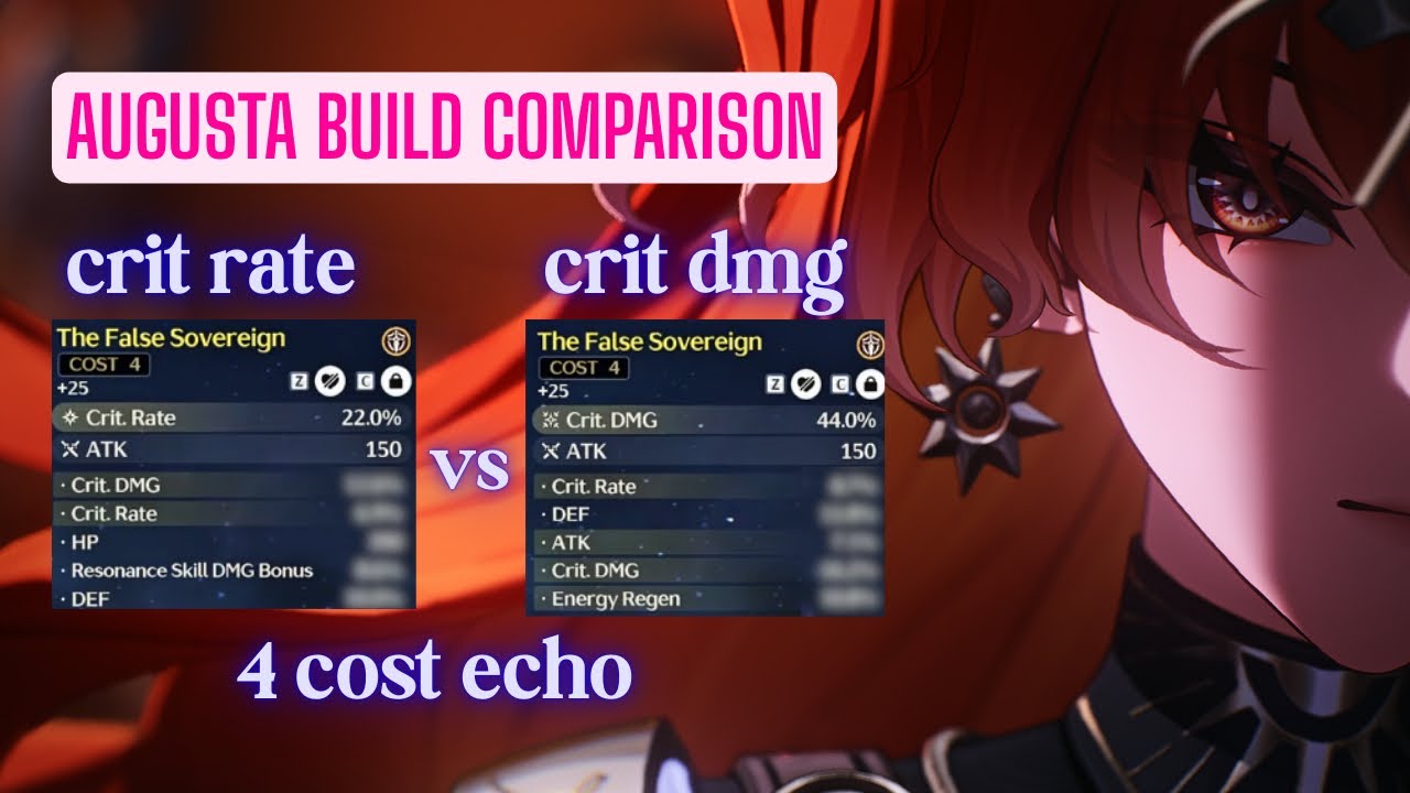 Augusta Crit Rate VS. DMG Build Comparison & Showcase | Wuthering Waves