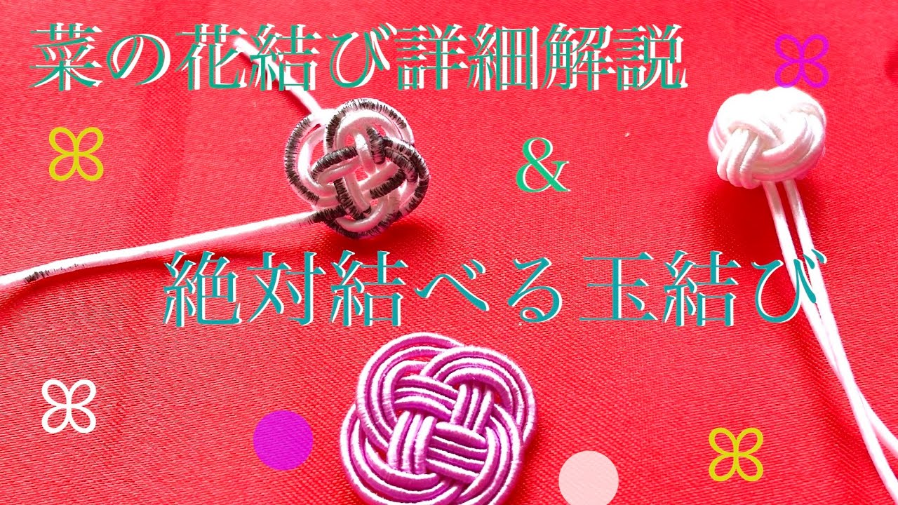 【水引】菜の花結び詳細解説＆絶対結べる玉結び【図解付き結び方】