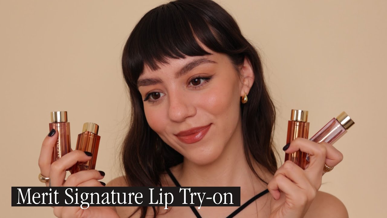 Merit Signature Lipstick Try On