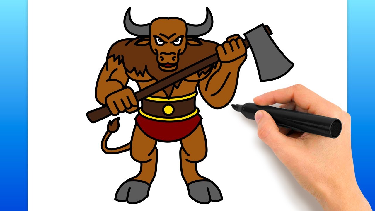 How To Draw A Minotaur (Easy Drawing Tutorial)