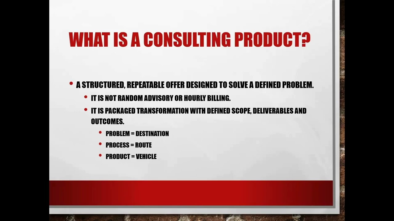 Having products can increase your Consulting revenue