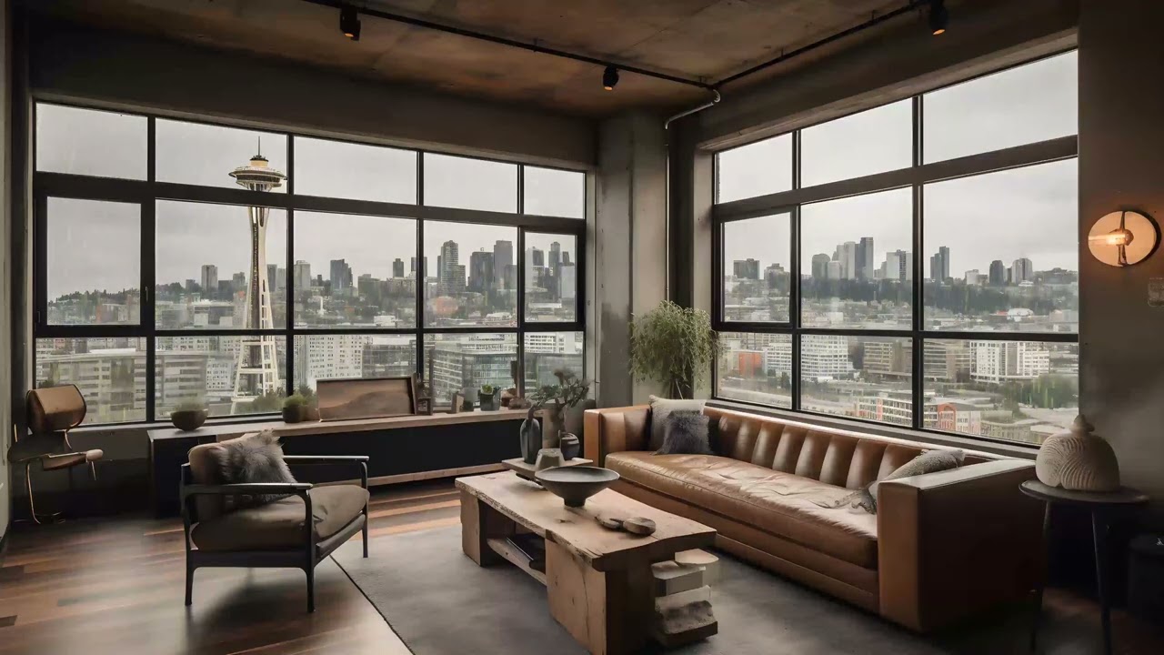 Seattle Luxury Highrise Condo Ambience - Lofi Jazz Hiphop Chill Beats