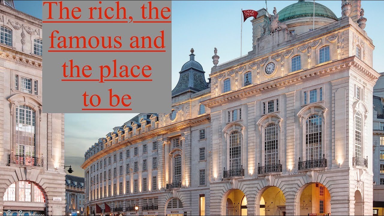 London. Luxury Hotels. Café Royal: The London Hotel Icon where the rich and famous stayed.