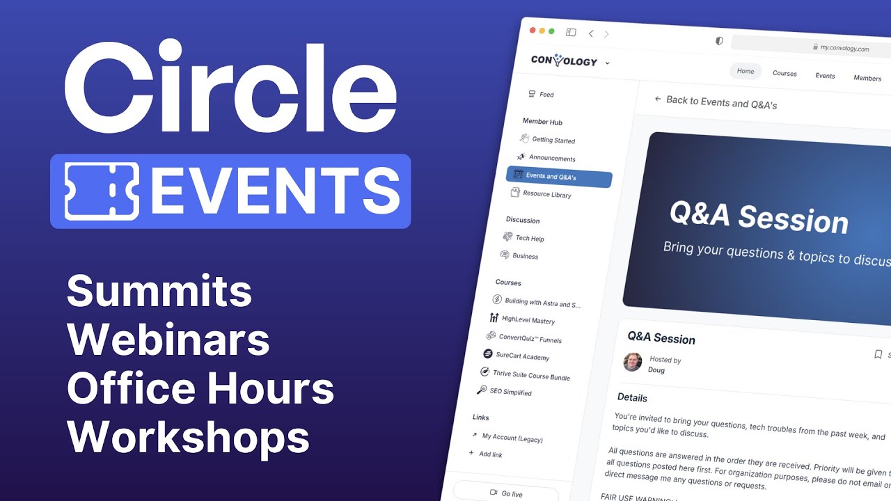Circle's Events Feature is Amazing